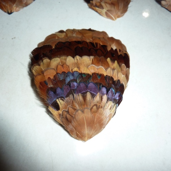 WESTERN GERMANY Vintage FEATHER BIRDS  Browns LOT OF 13  For Crafting Etc - Picture 4 of 8